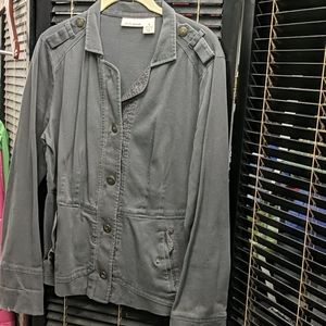 DKNY gray twill blazer Medium